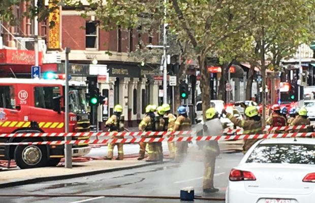 Article image for Russell Street blaze causes chaos in the CBD