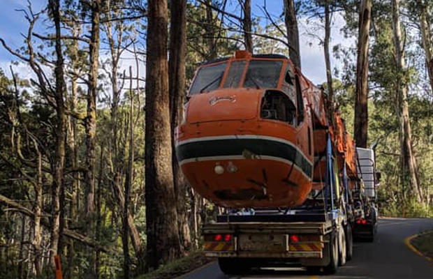 Article image for Photos: Crashed air crane removed from dam