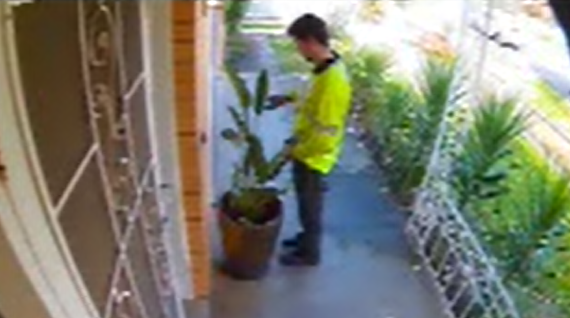 Article image for Delivery driver busted urinating outside front door