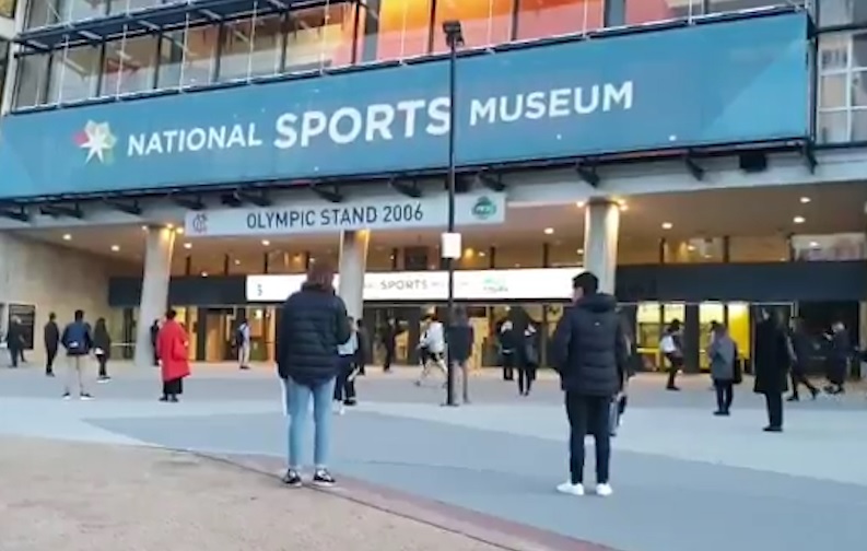 Article image for Silent flash mob appears outside the MCG