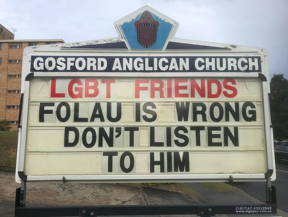 Article image for Anglican priest hits out at Israel Folau over his LGBTI stance