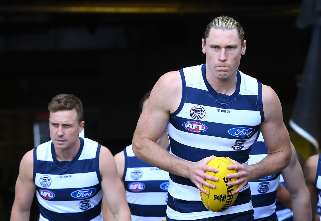 Article image for Geelong defender unfazed by claims the club has peaked ‘too early’