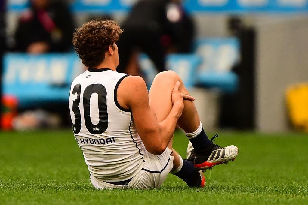 Article image for Carlton confirms extent of Charlie Curnow’s injury, as well as an update on key trio