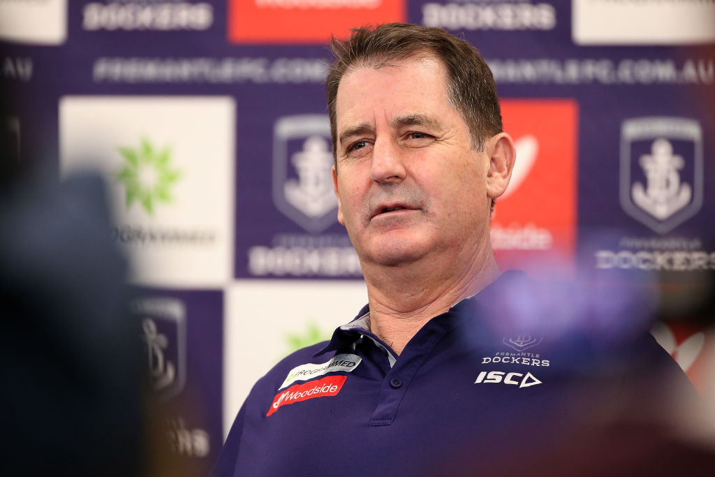 Article image for Ross Lyon ‘bemused’ and ‘frustrated’ by speculation about his coaching future