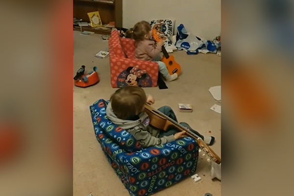 Article image for Mum furious after Facebook mutes video of kids playing guitar