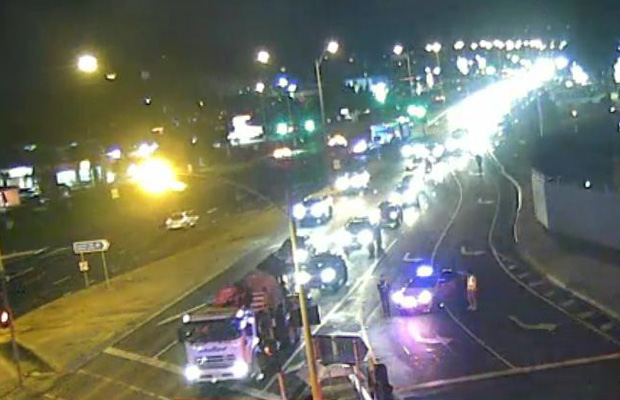 Article image for Woman killed in bus collision: Ring Road, Tullamarine Fwy traffic affected