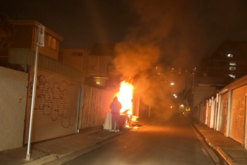 Article image for Man spotted lighting a fire in a Richmond street