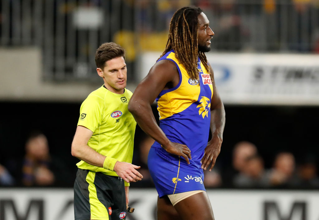 Article image for Nic Naitanui escapes suspension for hair pull retaliation