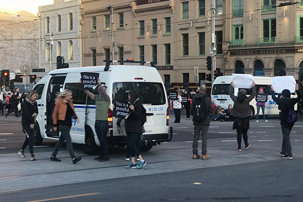 Article image for ‘Lucky escape’: 39 vegan activists ordered to pay $100 to charity for protest which shut down CBD