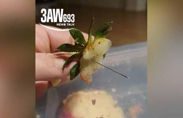 Article image for ‘Bit right into it’: Needle found in supermarket strawberry
