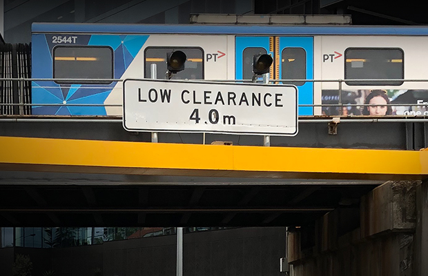 Article image for Signs of confusion: Melbourne’s most-hit bridge is sending mixed messages