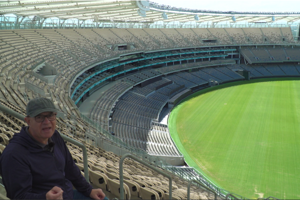 WATCH | John Stanley tours Optus Stadium before finding Australia’s biggest pub
