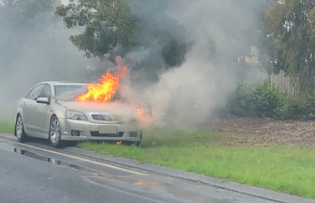 Article image for Holden catches fire at Hastings