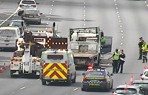 Article image for VicRoads staff left ‘shaken up’ after watching truck crash live on camera