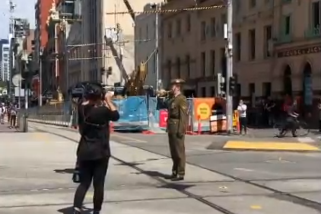 Article image for CBD intersections come to a standstill for Remembrance Day