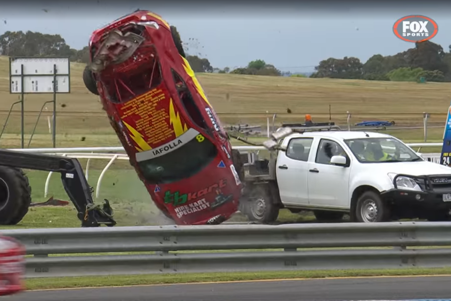 Article image for Shocking footage: Race car driver who walked away after horror crash says he was ‘very, very lucky’