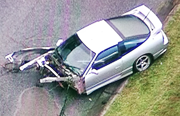 Article image for Shocking sports car smash: Car torn apart on the Princes Highway