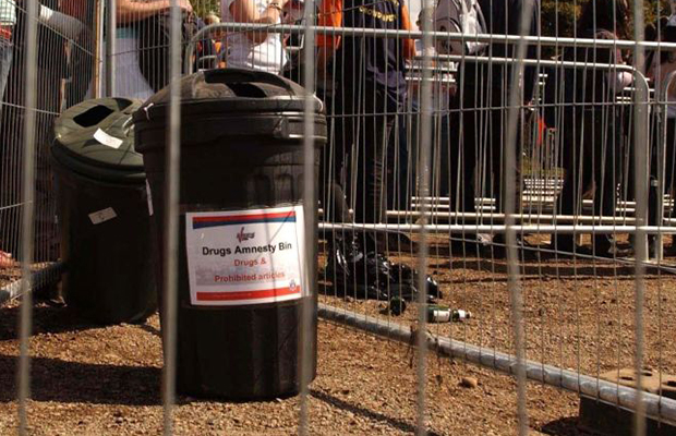 Article image for Questions over effectiveness of drug amnesty bins at music festivals