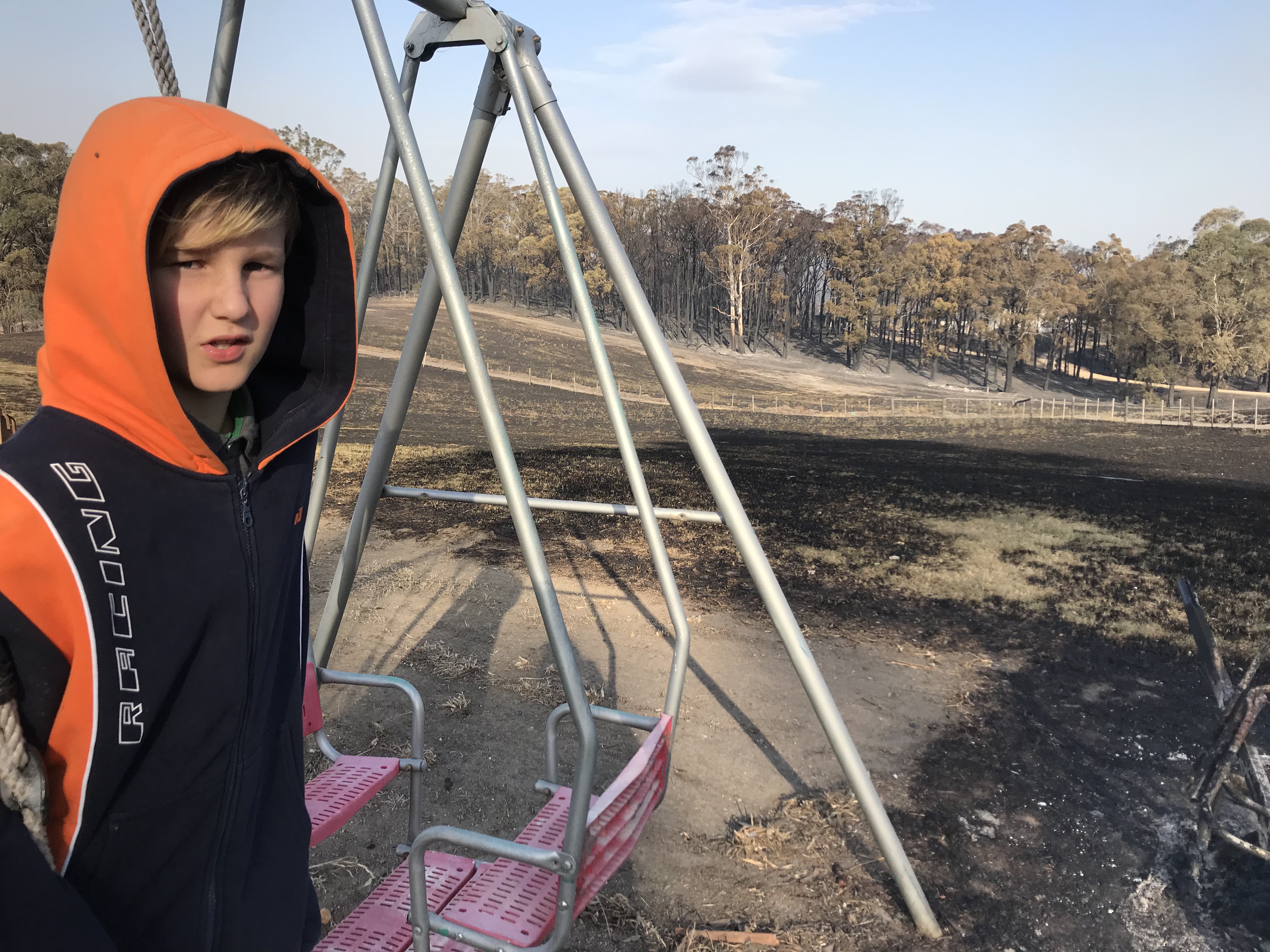 Article image for Clifton Creek boy loses both his home and school in bushfire inferno
