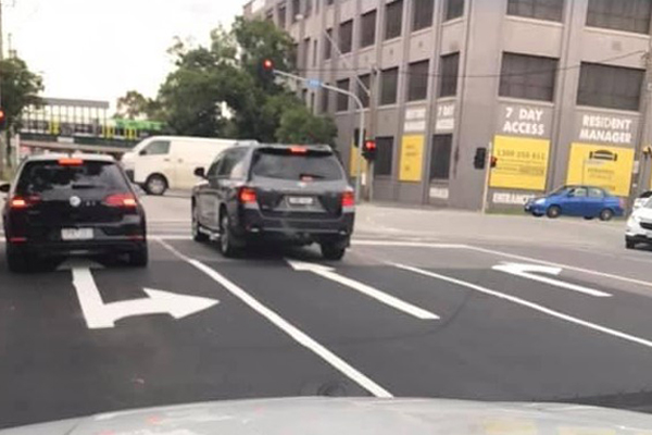 Article image for Baffling arrow signage blunder causes confusion at busy Melbourne intersection