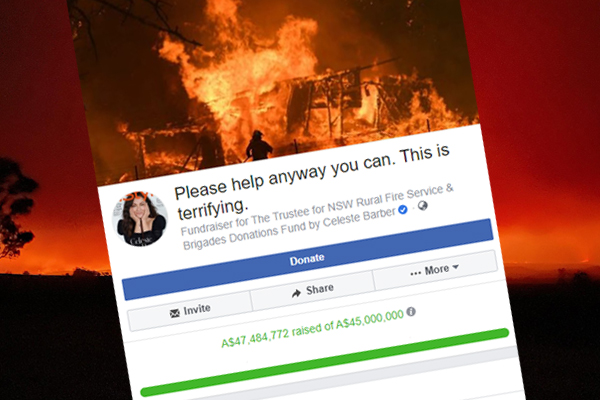 Article image for Celeste Barber’s bushfire fundraising campaign has hit a serious roadblock