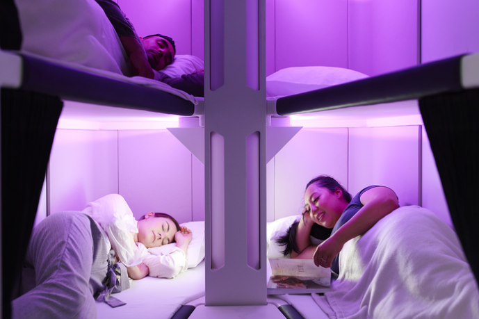 Article image for Economy passengers may soon be able to sleep in lie-flat bunks on Air New Zealand flights