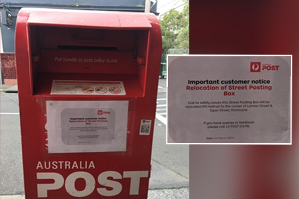 Article image for Rumour confirmed: Mailbox near safe injecting room to be moved due to ‘safety’ concerns