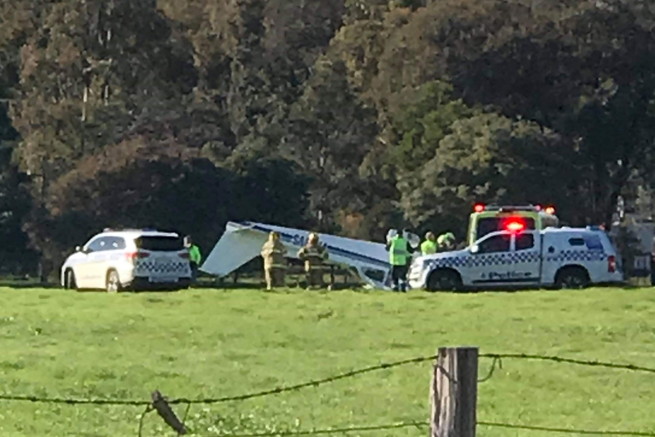 Article image for Pilot hospitalised after plane crashes in paddock north of Bendigo