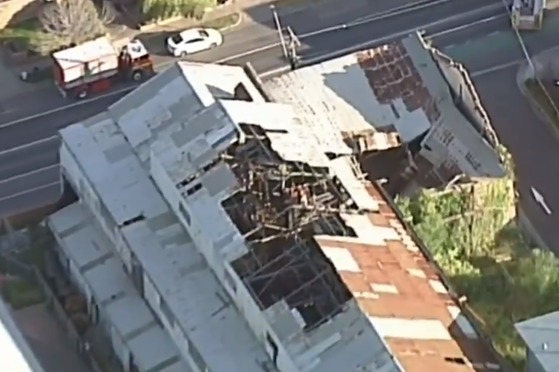 Article image for Roof of heritage listed Brunswick building collapses