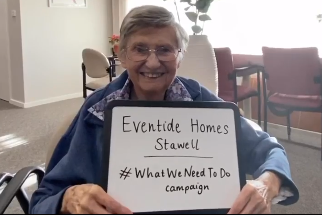 Article image for Aged care residents get on board with the #WhatWeNeedToDo campaign
