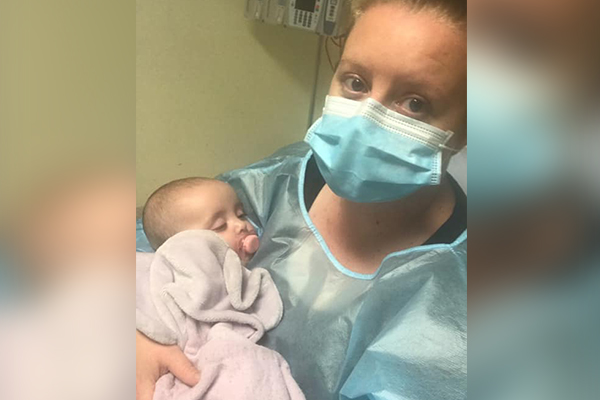 Article image for ‘Struggling to breathe’: Mum speaks out after five-month-old baby contracts COVID-19