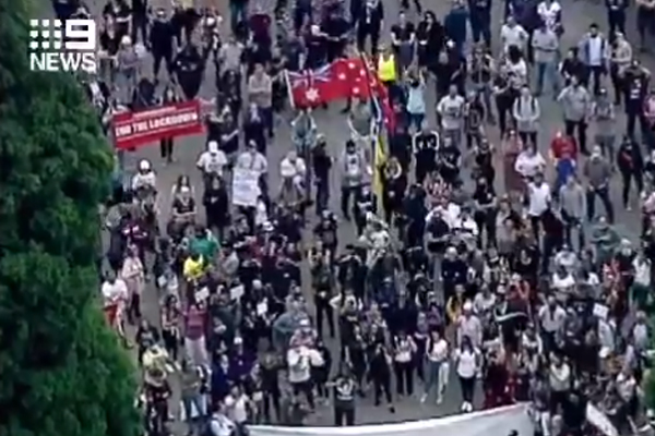 Article image for So-called ‘freedom’ protest turns ugly at Shrine of Remembrance