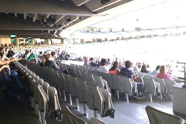 Article image for A crowd ‘trial’ appears to be underway at the MCG!