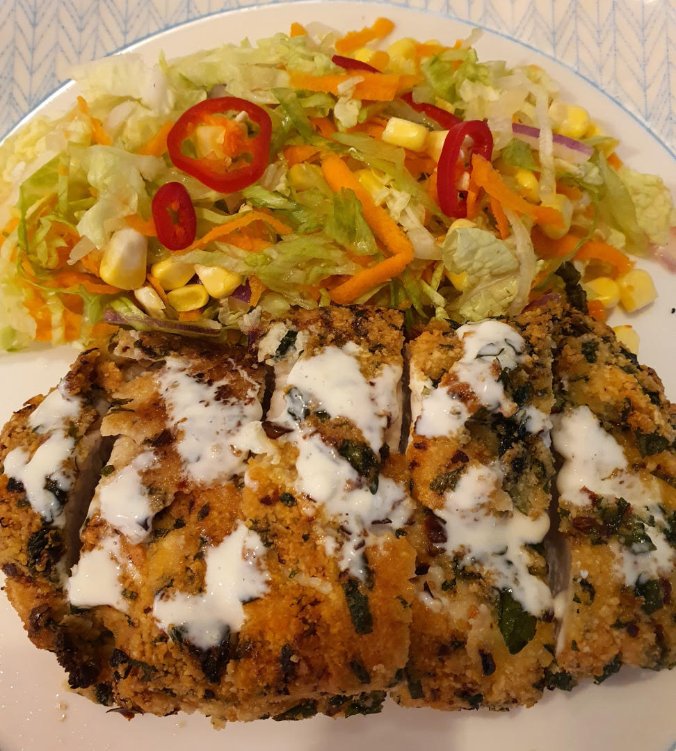 Article image for Dining with Den – Almond and coriander chicken with lemon mayonnaise