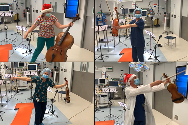 Article image for Scrub choir: More than 450 hospital staff perform their take on a Christmas classic