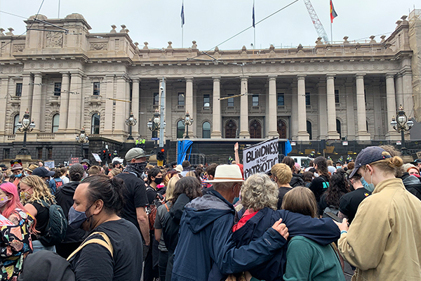 Article image for Police praise ‘Invasion Day’ protesters in CBD