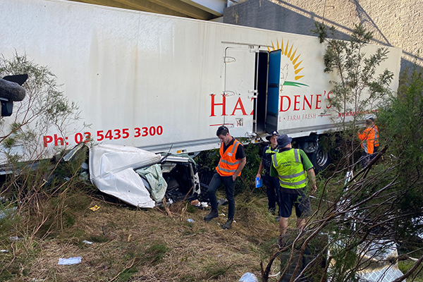 Article image for Truck driver ‘very lucky’ to be alive after horror Malmsbury smash