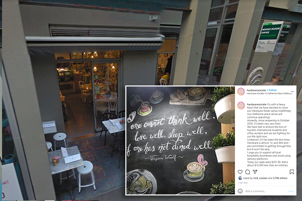 Article image for Lockdown ‘seesaw’ forces popular Melbourne cafe to shut its doors