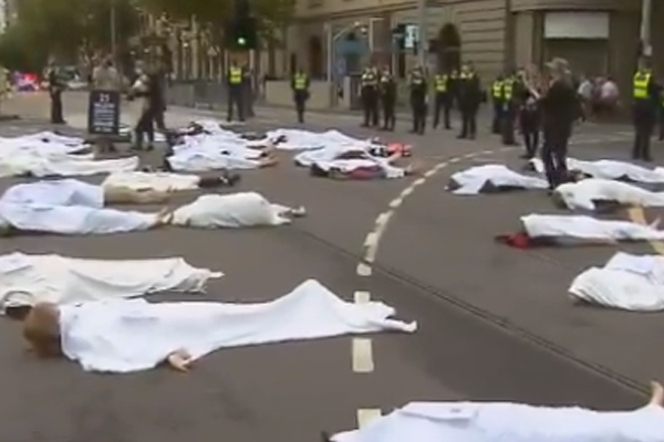 Article image for Climate Change protesters defend disruption in the CBD