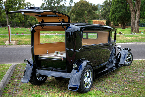Article image for Hot rod hearse: Melbourne funeral home unveils one of Australia’s most unusual funeral cars