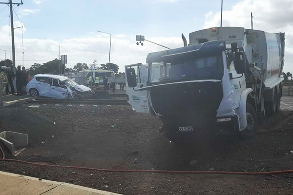 Article image for V/Line train collides with car and truck in Melbourne’s outer-west