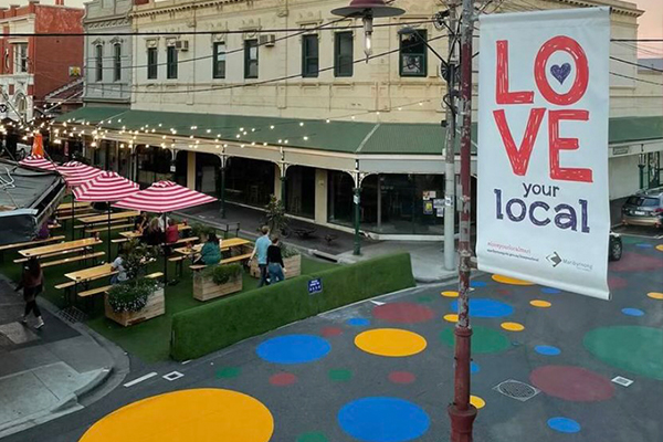 Article image for Why a Melbourne council has painted giant polka dots on a street