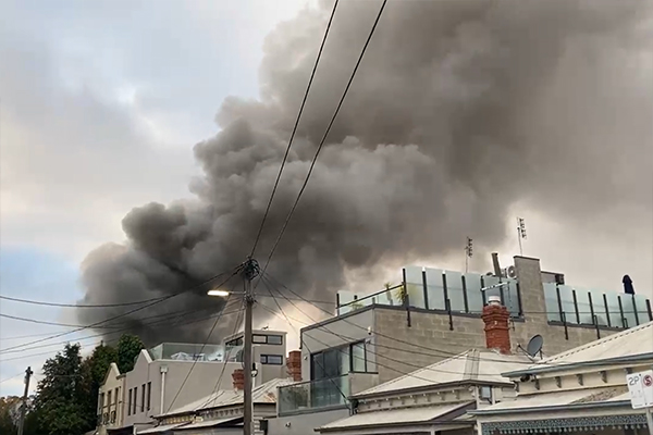 Article image for House fire sends plumes of black smoke across Richmond