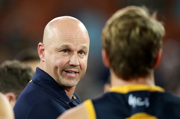 Adelaide coach’s surprising view on controversial umpiring decision in win over Dees