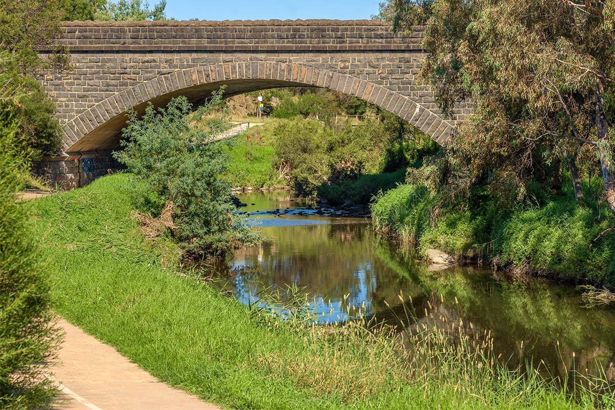 Merri Creek bridge in Coburg