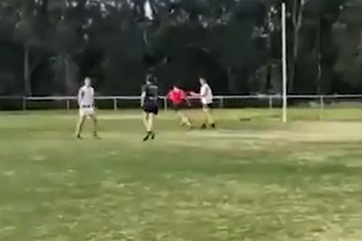 Amateur football club caught training