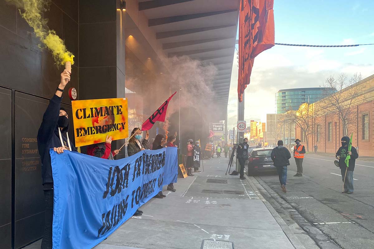 Josh Frydenberg office protest