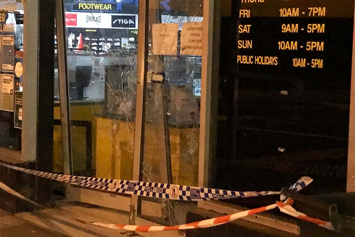 Article image for Northcote sports store targeted in early morning ram raid