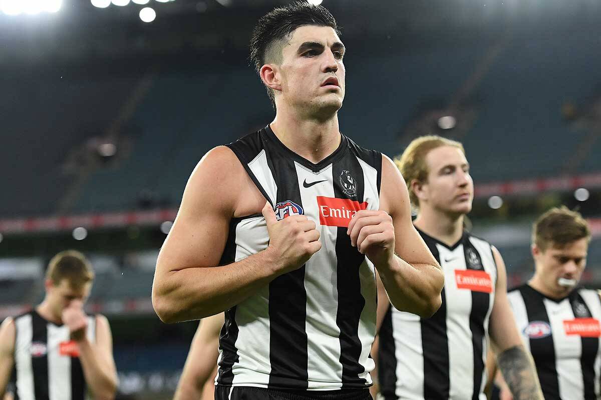 Article image for Collingwood footy boss responds to conjecture about a star defender