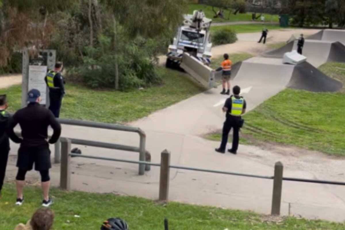 Article image for Police called, concrete barriers installed, to stop kids using suburban BMX park